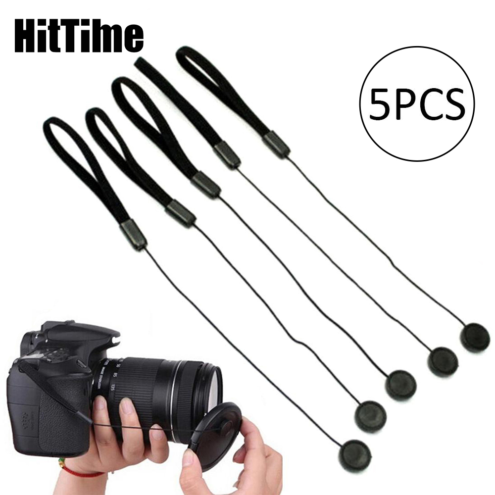 HitTime 5 sztuk osłona obiektywu aparatu pasek mocujący smycz liny Anti-lost String nylonowe paski do Canon Nikon Sony Olympus Fujifilm